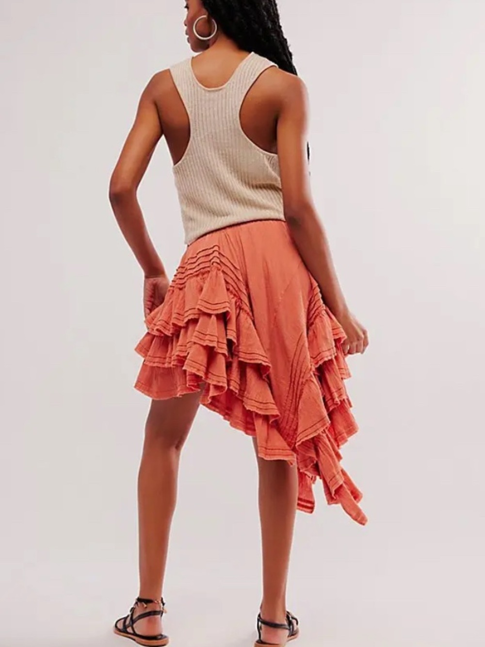 Free People Shipwreck Ruffle Midi Skirt new with tags size XL!! - Picture 2 of 8